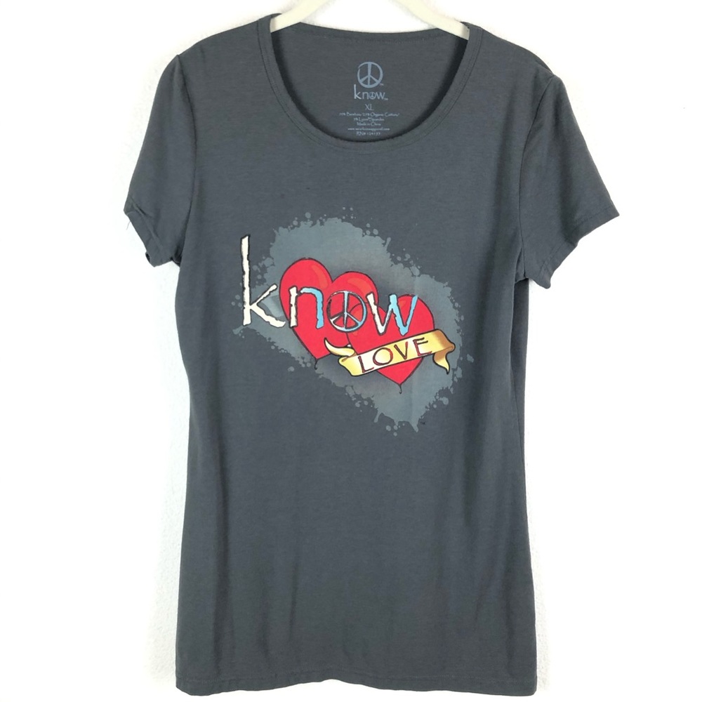 The Know - Gray “Know Love” Graphic Tee  Jr XL